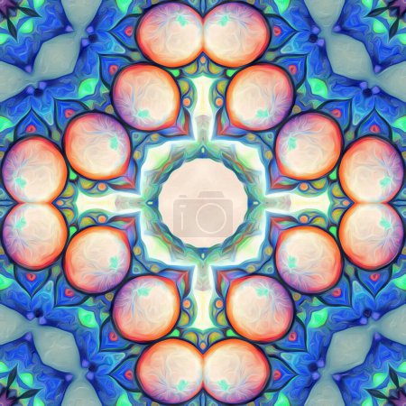 Photo for Abstract colorful mandala background - Royalty Free Image