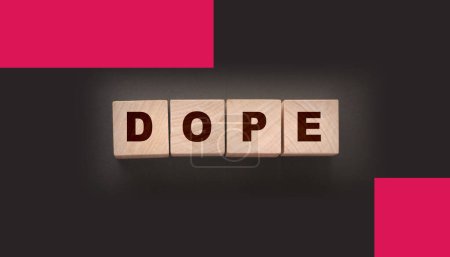 Photo for Dope word on wooden blocks. Addictions concept. Healthcare concept. - Royalty Free Image