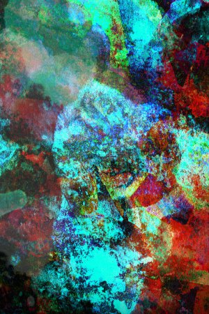 Téléchargez les photos : Aquarelle abstraite design aqua peint texture de près. - en image libre de droit