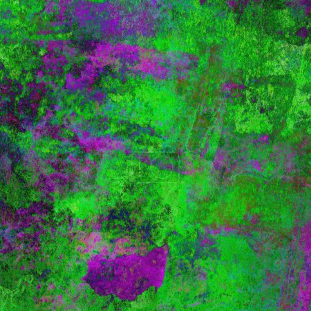 Foto de Patrón de acuarela colorido abstracto con púrpura, verde y toques de colores azules - Imagen libre de derechos