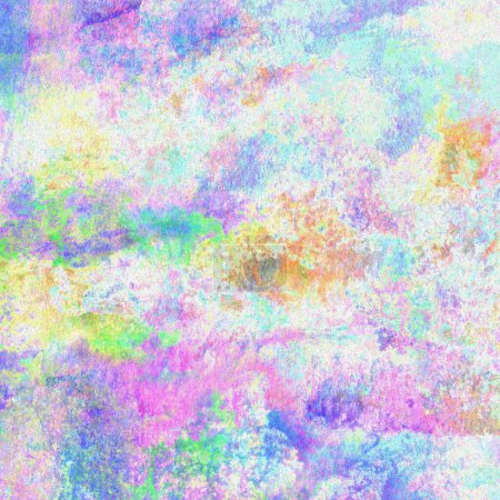 Photo for Watercolor background with splashes of blue, green, pink and yellow colors - Royalty Free Image