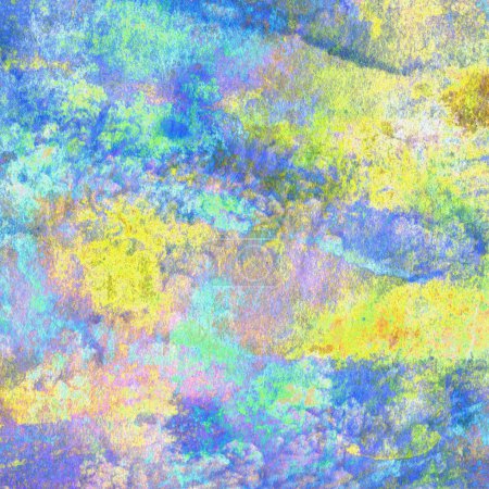 Téléchargez les photos : Aquarelle fond avec éclaboussures de couleurs bleu, vert, rose et jaune - en image libre de droit