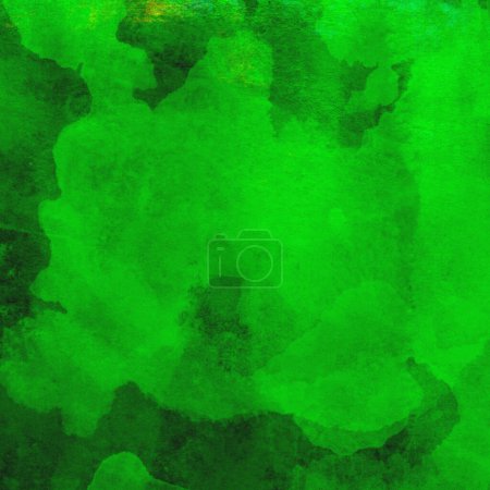 Photo for Watercolor artistic backdrop with dark and bright shades of green - Royalty Free Image