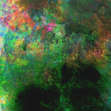 Téléchargez les photos : Grunge fond de motif fait d'éclaboussures d'aquarelle avec des couleurs jaune, vert, violet et bleu. - en image libre de droit