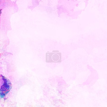 Téléchargez les photos : Aquarelle abstraite lilas et fond motif bleu. - en image libre de droit
