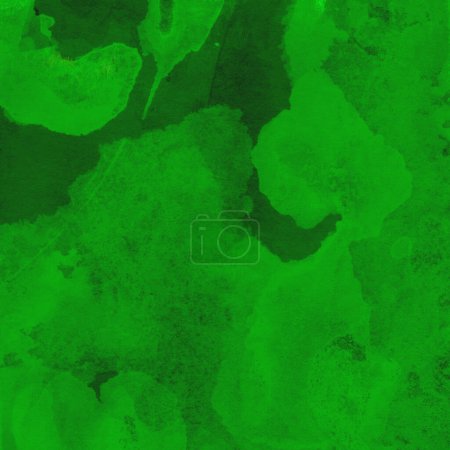 Foto de Fondo de patrón de acuarela colorido abstracto hecho con tonos verdes brillantes y oscuros - Imagen libre de derechos