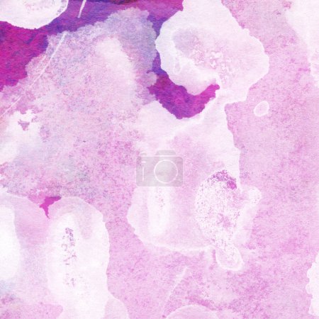 Téléchargez les photos : Abstrait fond coloré motif aquarelle faite avec des couleurs roses et violettes - en image libre de droit