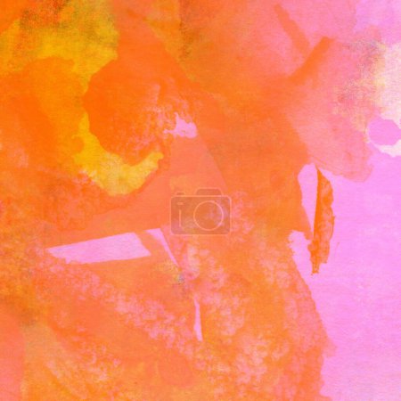 Téléchargez les photos : Modèle d'aquarelle abstrait élégant avec des couleurs jaunes, roses et rouges - en image libre de droit