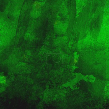 Foto de Fondo de patrón de acuarela abstracto hecho con tonos verdes brillantes y oscuros - Imagen libre de derechos