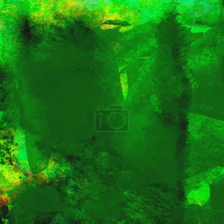 Photo for Abstract watercolor pattern background made with bright and dark green tones - Royalty Free Image