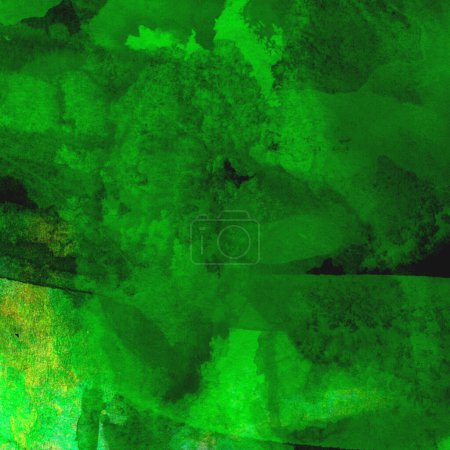 Foto de Patrón de acuarela abstracta hecha con tonos brillantes y verdes - Imagen libre de derechos