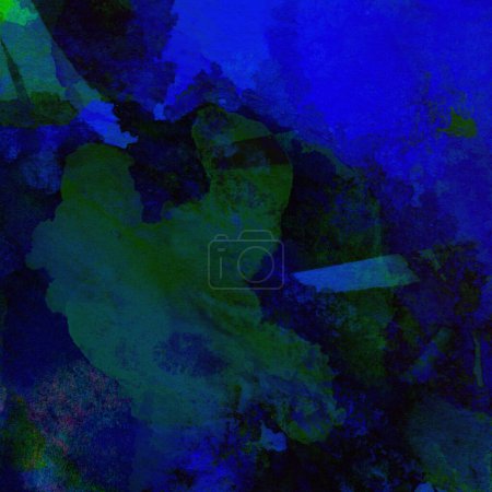 Téléchargez les photos : Fond abstrait de motif aquarelle en bleu et vert - en image libre de droit