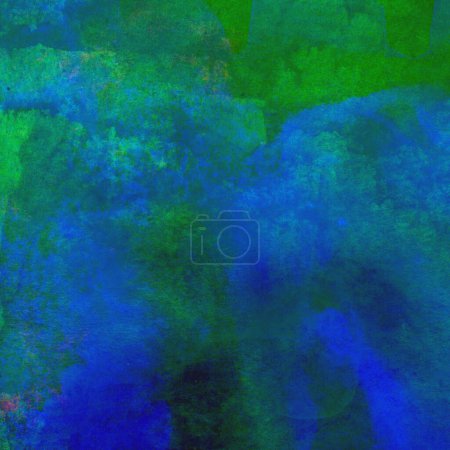 Foto de Fondo de patrón de acuarela abstracto hecho de colores azul y verde - Imagen libre de derechos