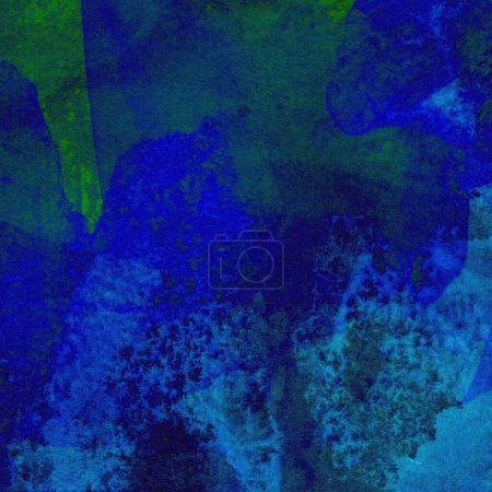 Foto de Fondo de patrón de acuarela abstracto hecho de colores azul y verde - Imagen libre de derechos