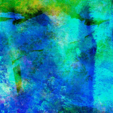 Photo for Abstract watercolor pattern background made of blue and green colors - Royalty Free Image