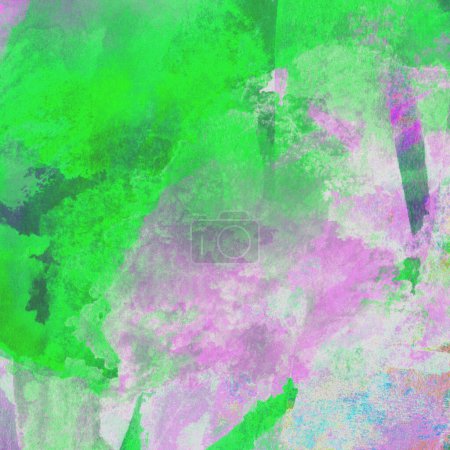 Photo for Stylish abstract watercolor background in lilac and green colors - Royalty Free Image