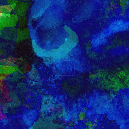 Photo for Abstract watercolor pattern background made of blue and green colors - Royalty Free Image