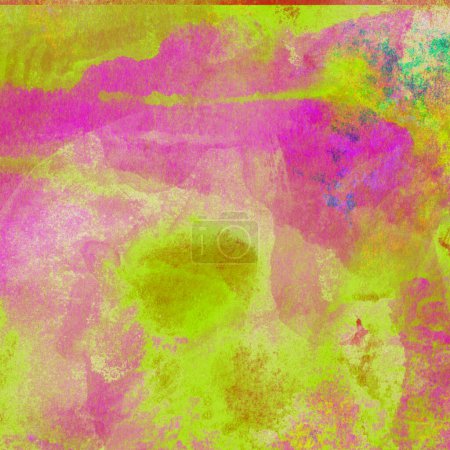 Photo for Stylish abstract watercolor pattern with yellow, pink and red colors - Royalty Free Image