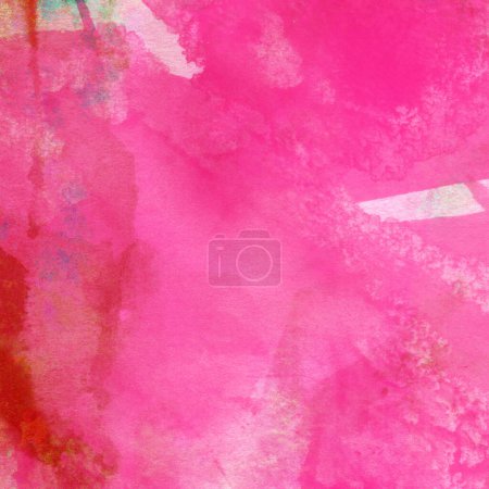 Foto de Elegante patrón de acuarela abstracta con colores amarillo, rosa y rojo - Imagen libre de derechos