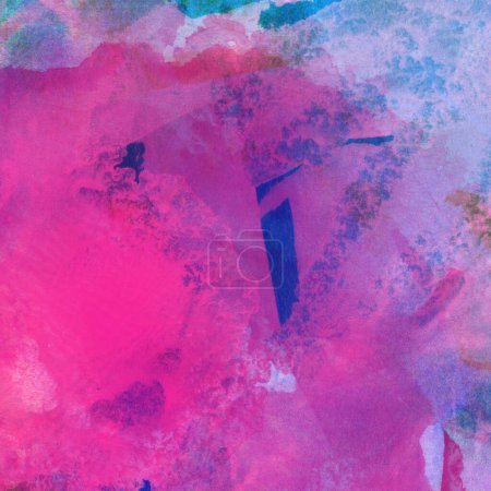Foto de Patrón artístico de acuarela hecho con tonos rosados y azules - Imagen libre de derechos