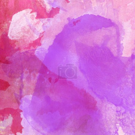 Foto de Patrón de acuarela abstracta hecha de manchas de color rosa y violeta - Imagen libre de derechos
