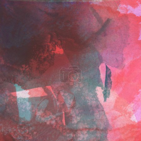 Téléchargez les photos : Motif aquarelle artistique réalisé avec des tons rose et bleu - en image libre de droit