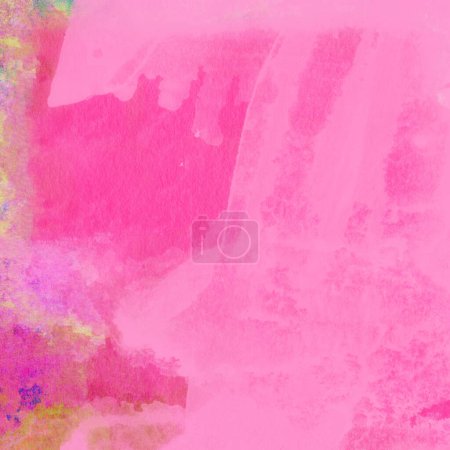 Foto de Fondo colorido abstracto con lavados de acuarela de colores rosa, rojo y naranja - Imagen libre de derechos