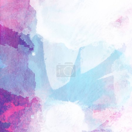 Photo for Watercolor pattern with violet, blue and pink colors - Royalty Free Image