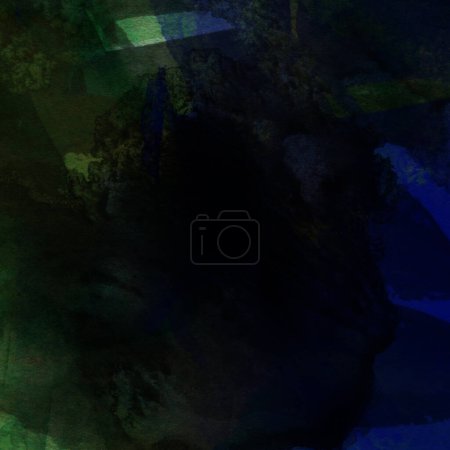Téléchargez les photos : Grungy motif aquarelle artistique dans les couleurs vert et bleu - en image libre de droit