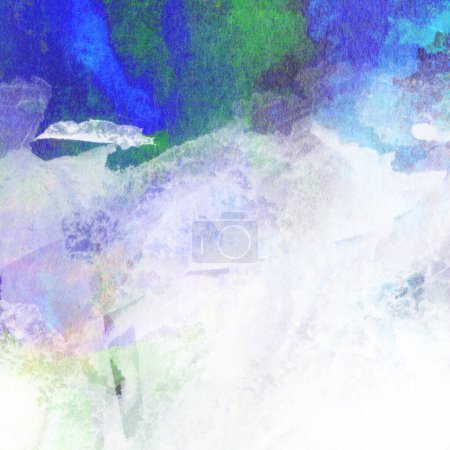 Foto de Fondo de acuarela abstracto con colores azul y verde - Imagen libre de derechos