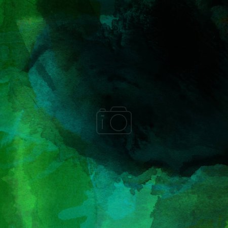 Foto de Patrón de acuarela artística grumosa en colores verde y azul - Imagen libre de derechos