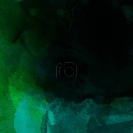 Photo for Grungy artistic watercolor pattern in green and blue colors - Royalty Free Image