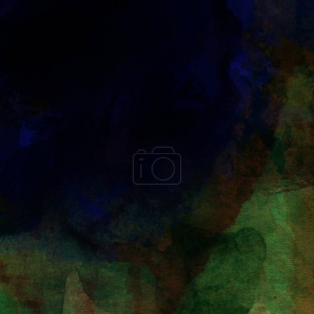 Téléchargez les photos : Grungy motif aquarelle artistique dans les couleurs vert et bleu - en image libre de droit