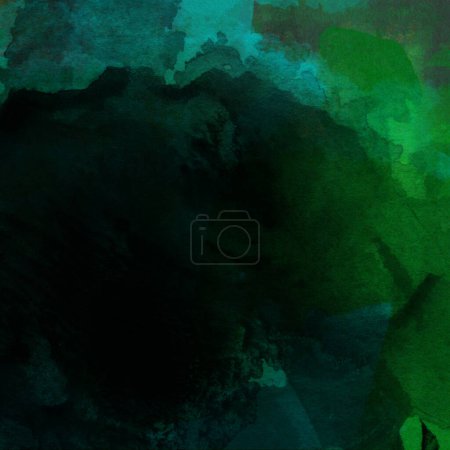 Photo for Grungy artistic watercolor pattern in green and blue colors - Royalty Free Image