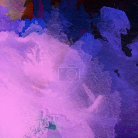 Photo for Watercolor background made with blue and purple colors - Royalty Free Image