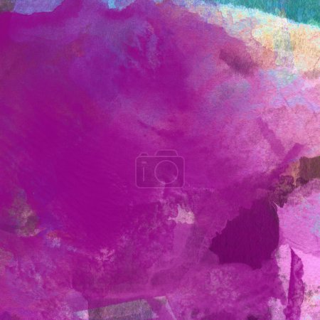 Photo for Watercolor pattern with mixed shades of purple and green colors - Royalty Free Image