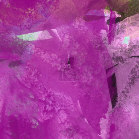 Foto de Patrón de acuarela con tonos mixtos de colores púrpura y verde - Imagen libre de derechos