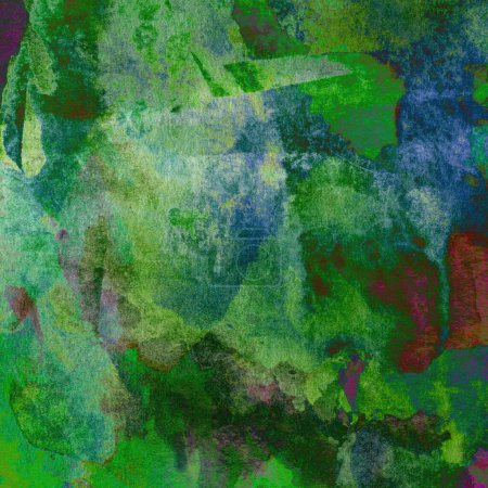 Photo for Watercolor background with washes of green, blue, purple and pink colors. - Royalty Free Image