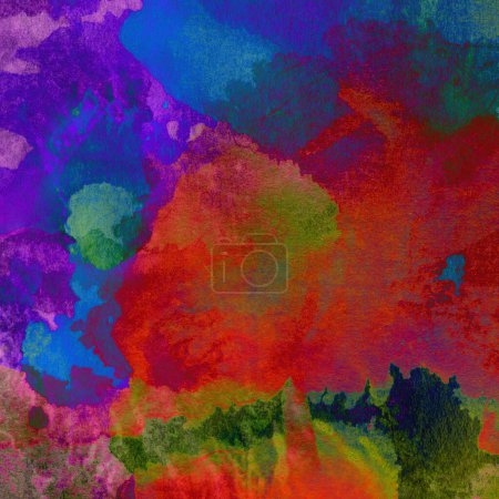 Téléchargez les photos : Abstrait aquarelle colorée motif fond - en image libre de droit