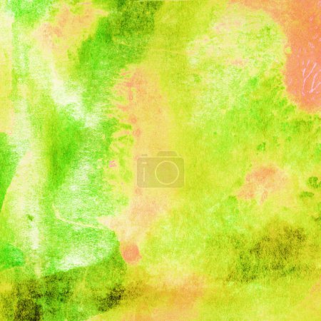 Téléchargez les photos : Aquarelle verte abstraite. Aqua texture peinte, gros plan. Contexte minimaliste. - en image libre de droit