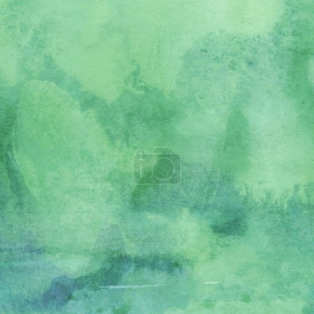 Photo for Abstract green watercolor design. Aqua painted texture, close up. Minimalistic background. - Royalty Free Image
