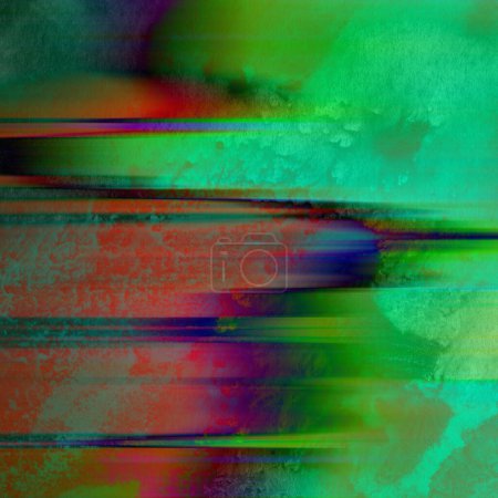 Aquarellstreifen Hintergrund. Abgestaubte Holographie Abstrakt Mehrfarbige Hintergrund Foto-Overlay, Bildschirmmodus für Vintage Retro-Look, Regenbogenlicht leckt Prismenfarben, Trend Design Kreative defokussierte Wirkung, verschwommenes Glühen Vintage