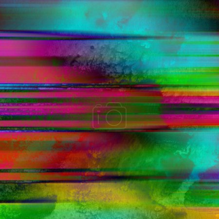 Foto de Acuarela rayas fondo. Polvo holográfico abstracto multicolor fondo foto superposición, modo de pantalla para vintage retro buscando, arco iris luz fugas prisma colores, tendencia diseño creativo efecto desenfocado, difuminado brillo Vintage - Imagen libre de derechos