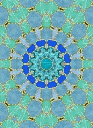 Foto de Abstracto colorido mandala fondo diseño - Imagen libre de derechos