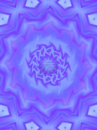 Neon glühende geometrische Mandala Fantasie fraktal. Mandala-Grafik.
