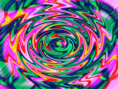 Foto de Fondo de remolino colorido abstracto con efecto zigzag - Imagen libre de derechos