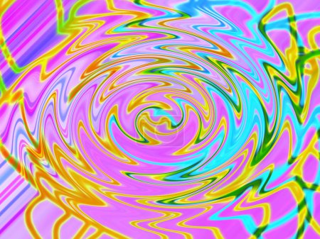 Photo for Abstract colorful swirl background with zigzag effect - Royalty Free Image