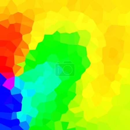 Foto de Verde, amarillo, rojo, púrpura, naranja, azul colorido fondo de cristales geométricos abstractos - Imagen libre de derechos