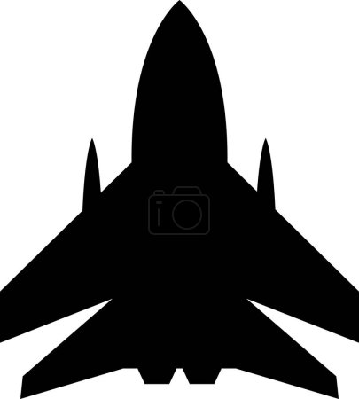 Téléchargez les illustrations : Icône jet de chasse avancée. Signes et symboles de défense. - en licence libre de droit
