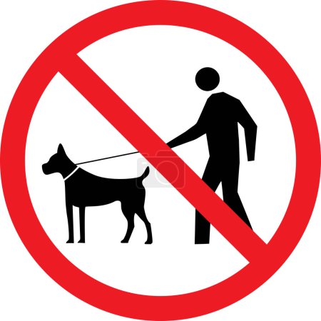 Illustration for No pets allowed sign. Forbidden signs and symbols. - Royalty Free Image
